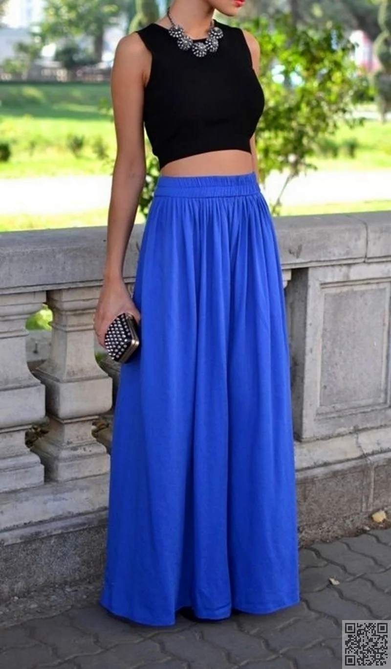 Юбка макси и кроптоп