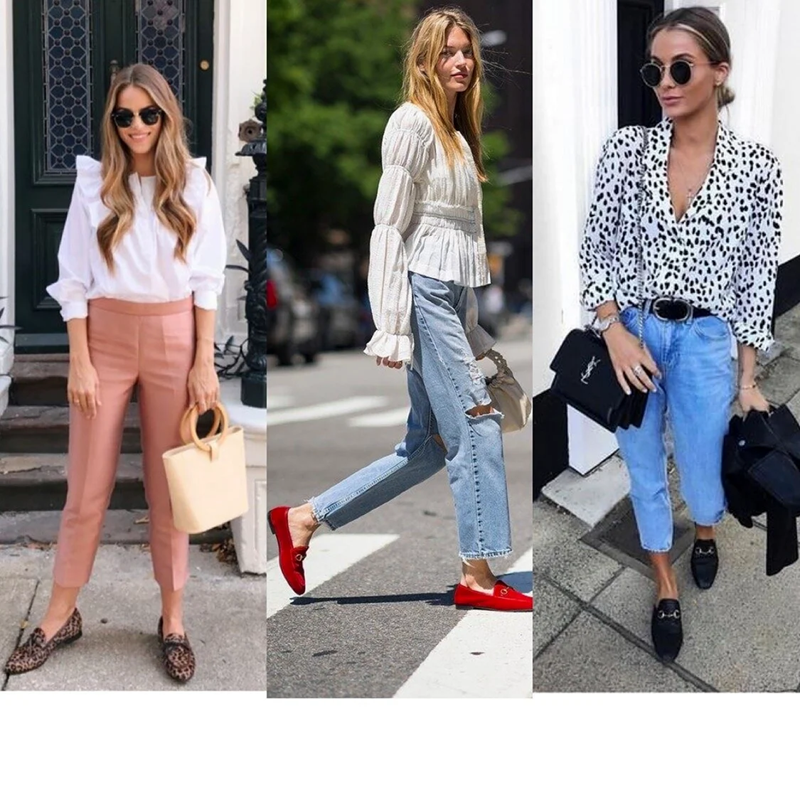 Бежевые лоферы образы