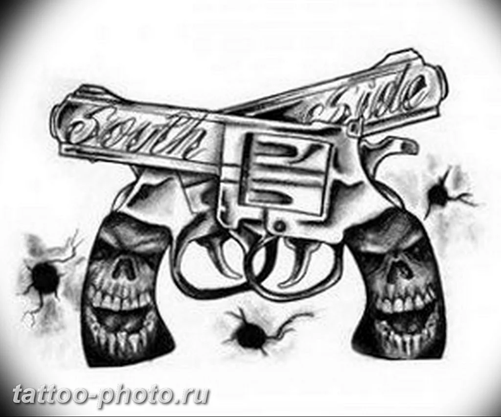 Пистолет Чикано эскиз