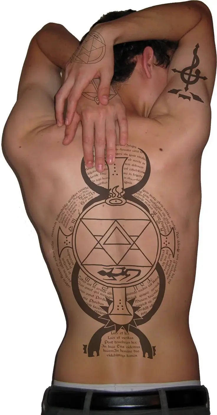 Стальной алхимик алхимический круг тату