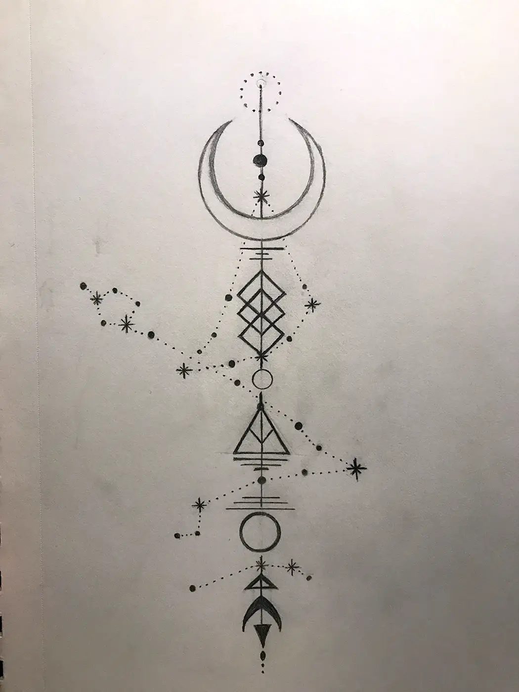 Геометрические тату знак зодиака