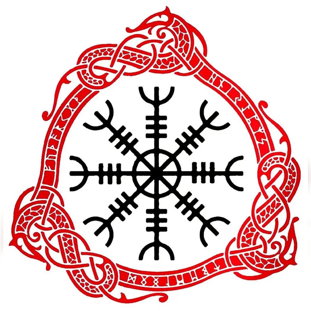 Скандинавский шлем ужаса руна Агисхьяльм