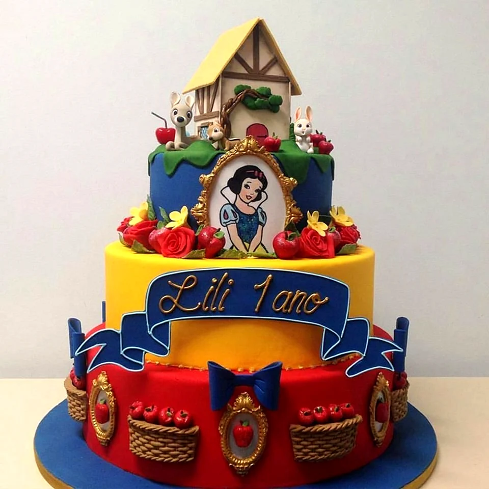 Торт мультик Белоснежка