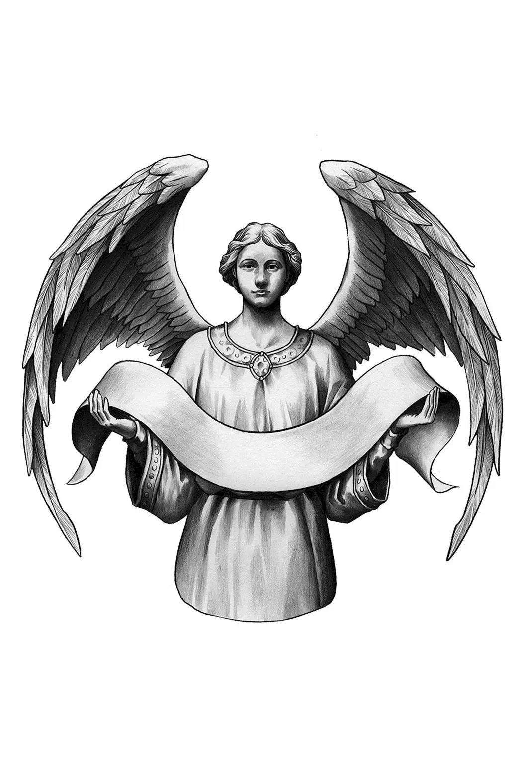 Архангел Гавриил эскизы тату