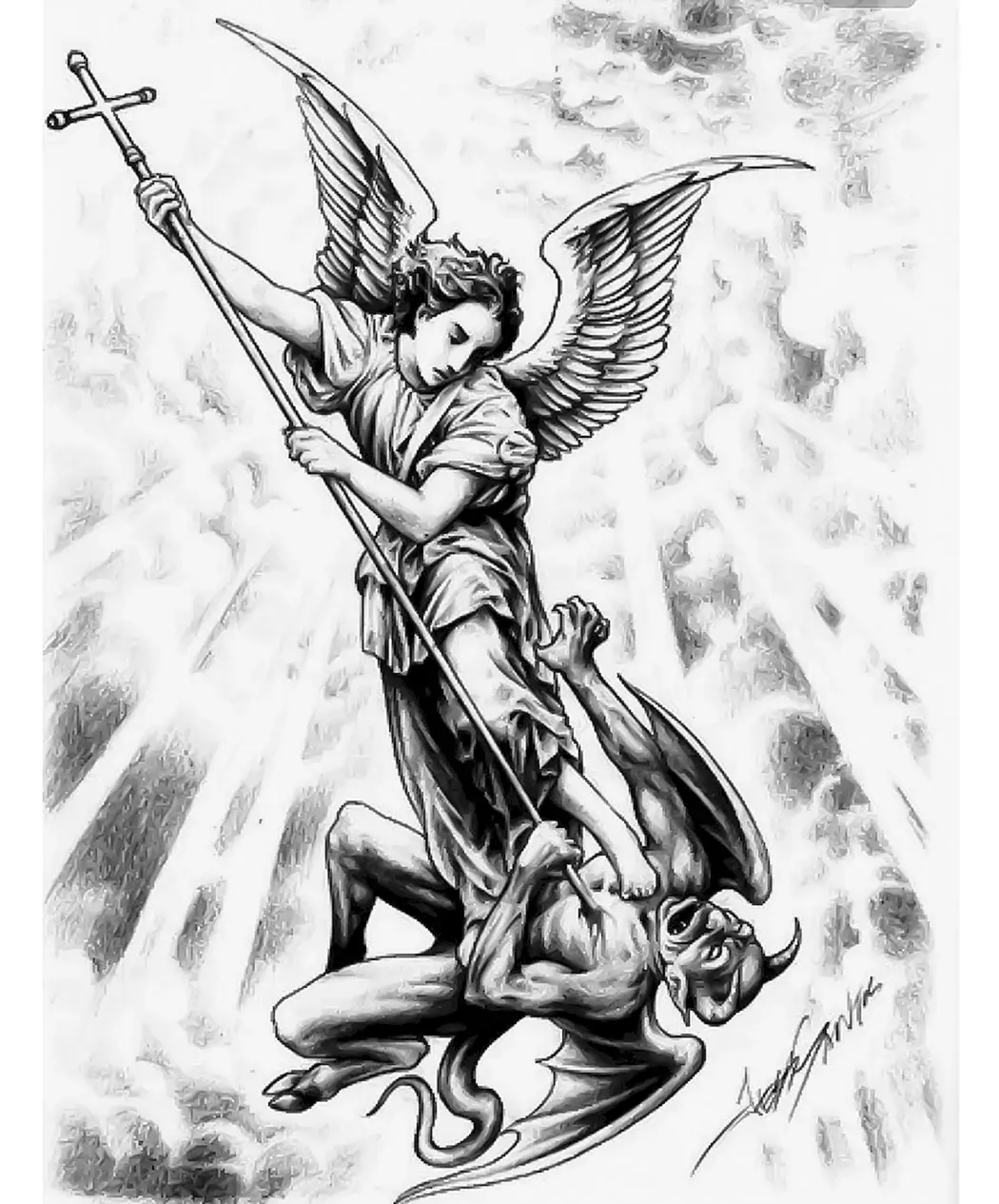 Святой Михаил Архангел тату