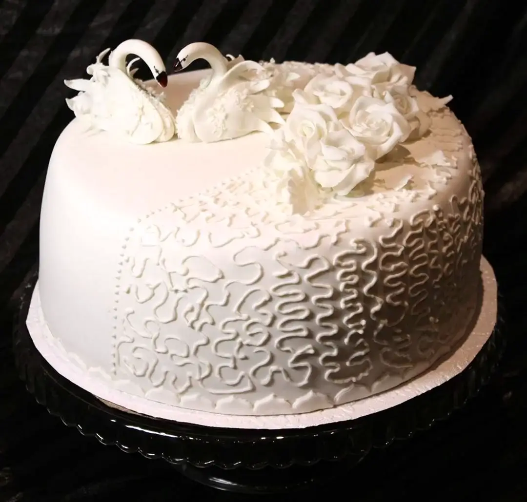 Свадебный торт одноярусный
