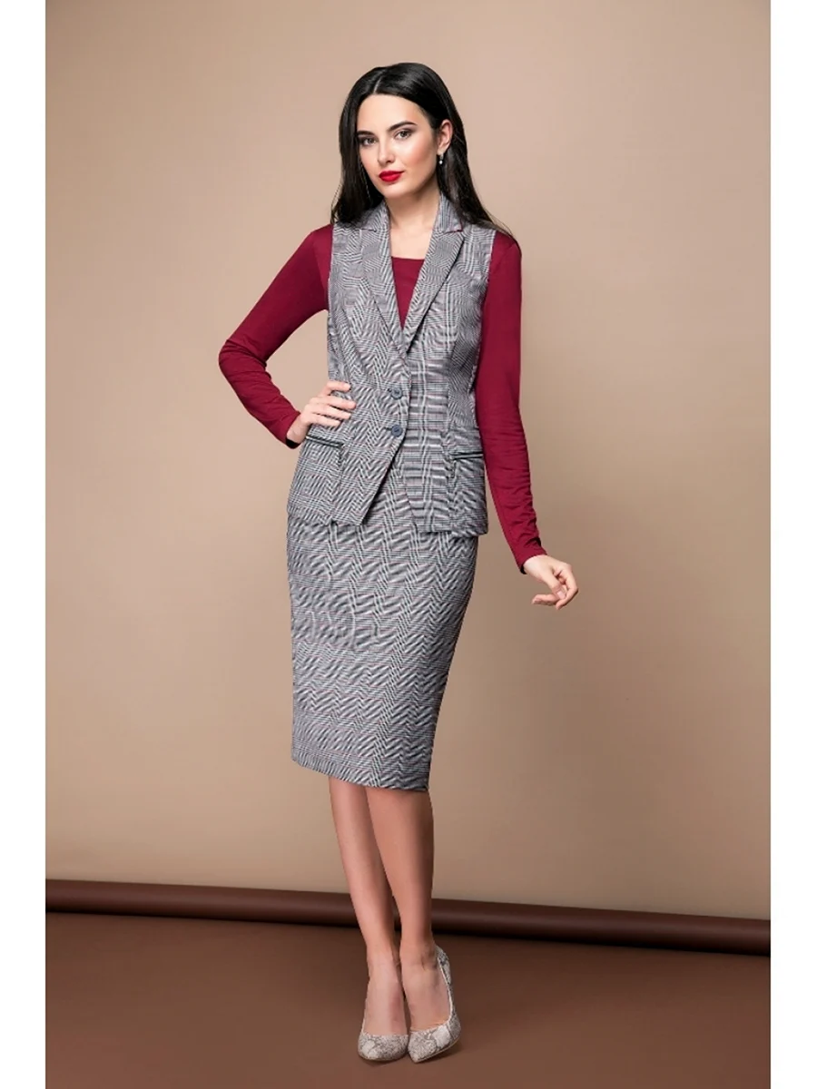 Костюм юбка и жилет