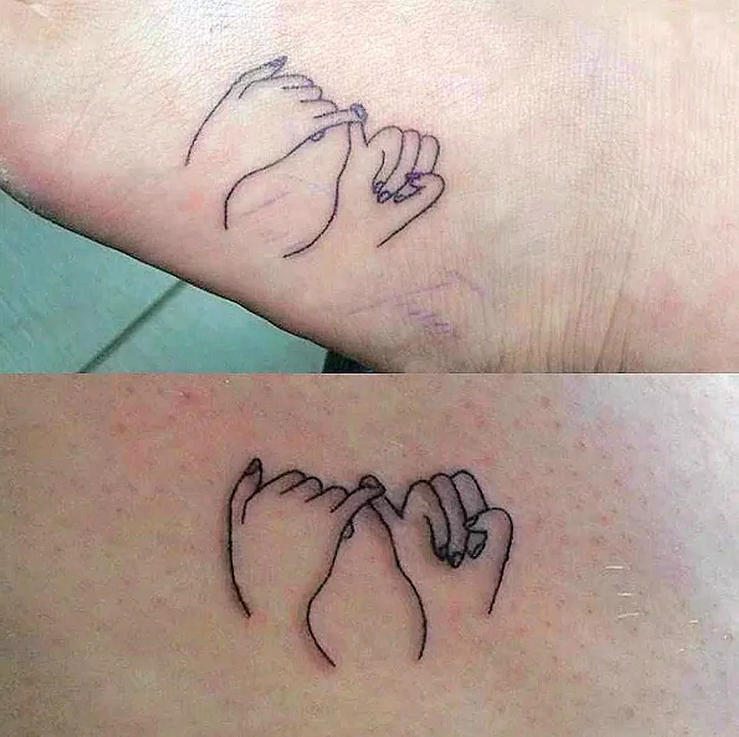Мини тату в честь сына