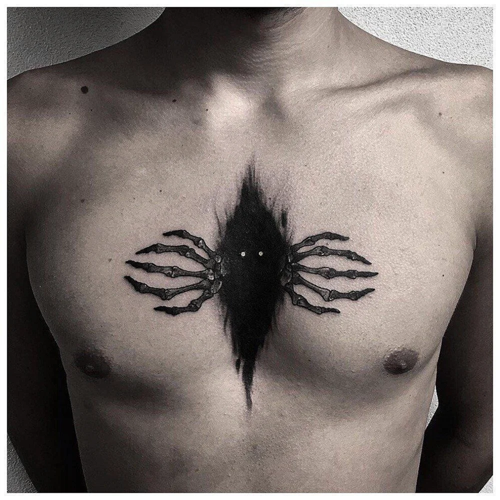 Тату на груди мужские