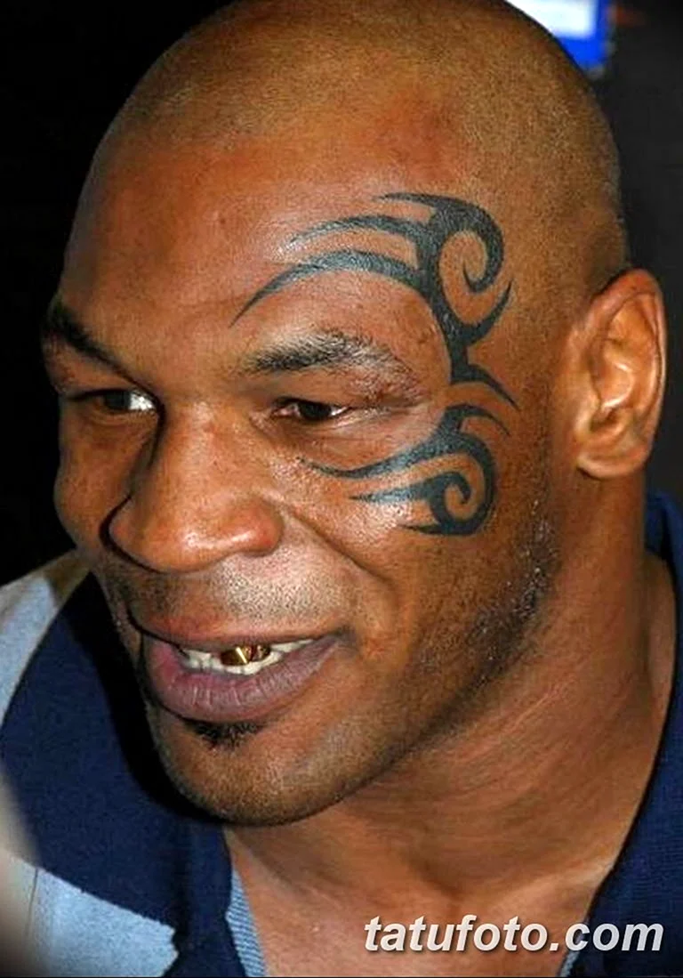 Майк Тайсон тату на лице