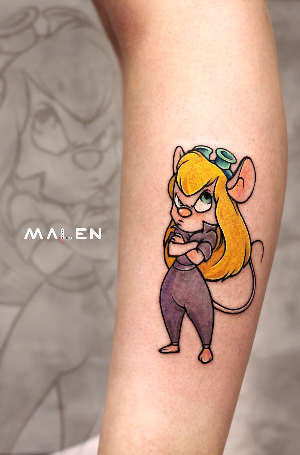 Тату Гаечка чип и Дейл