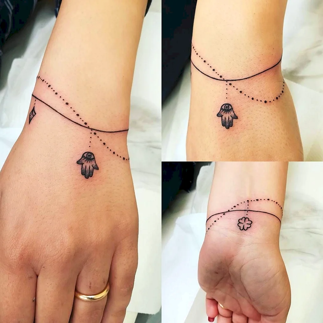 Небольшие тату браслет