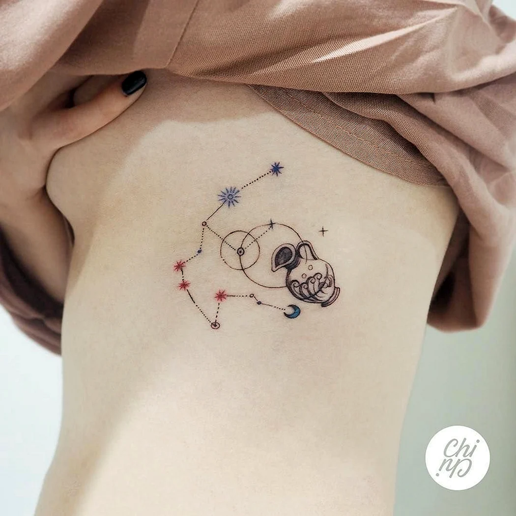 Знак Водолея Созвездие тату