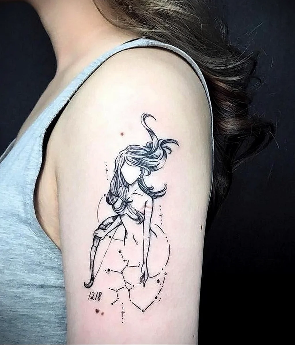 Тату Стрелец женские