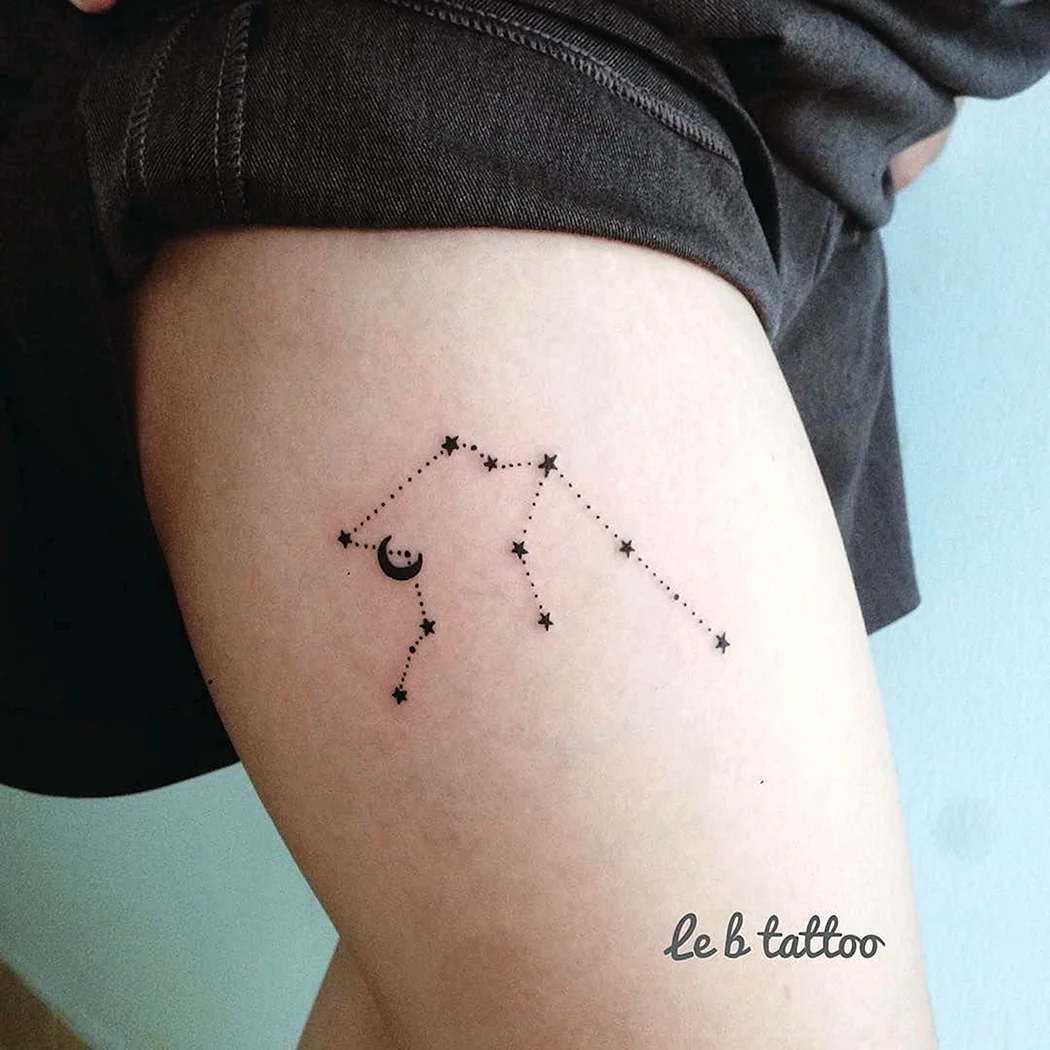 Созвездие Водолея тату эскиз