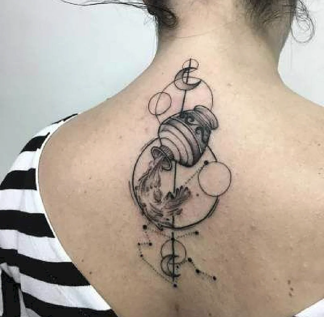 Тату знак зодиака Водолей Созвездие