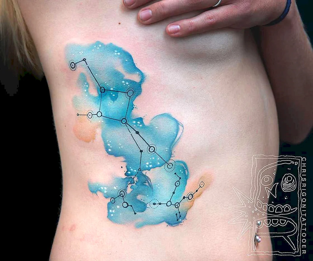 Тату Созвездие цветное