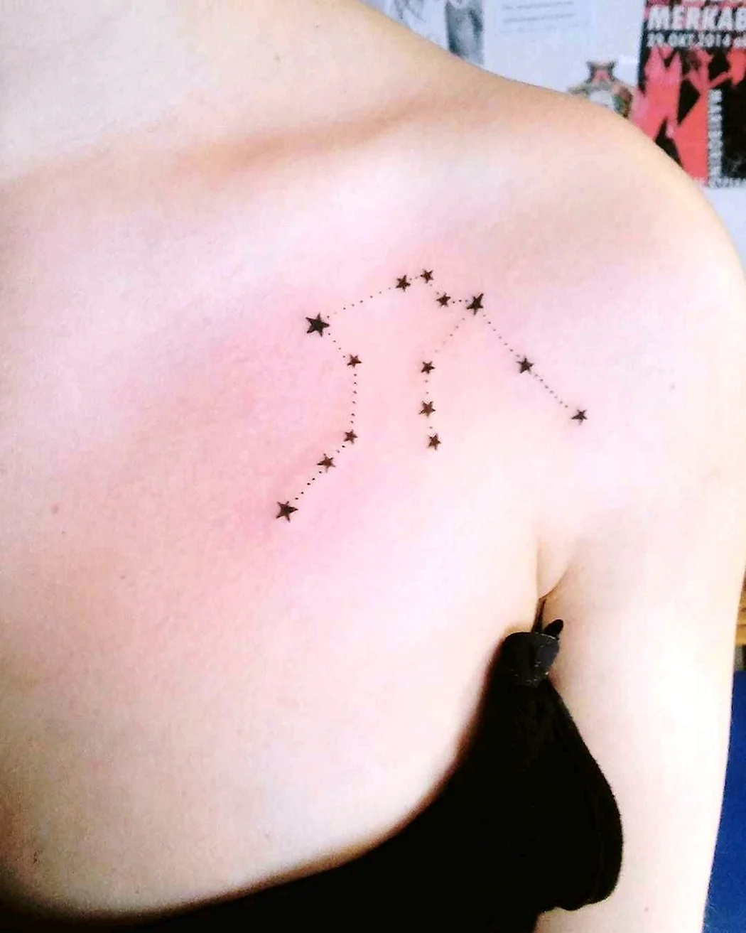 Тату знак зодиака Водолей Созвездие