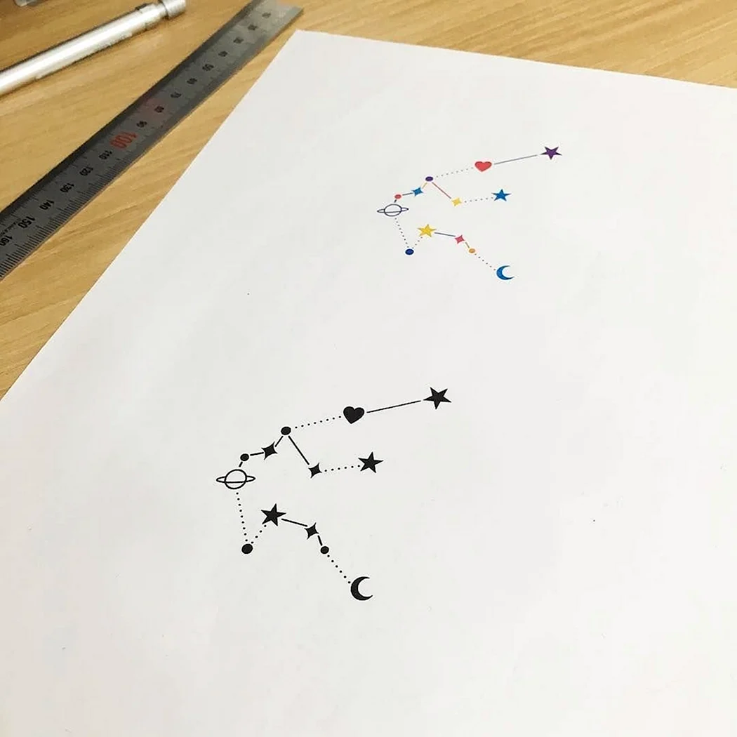 Созвездие Водолея эскиз