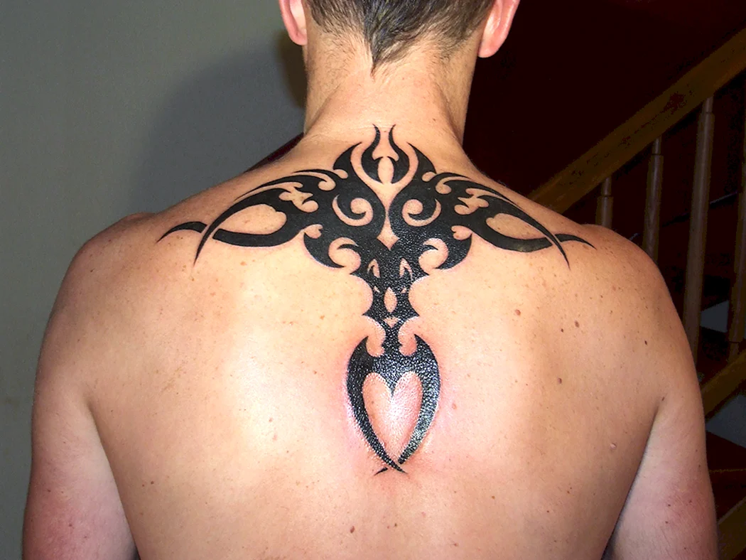 Тату трайбл на спине