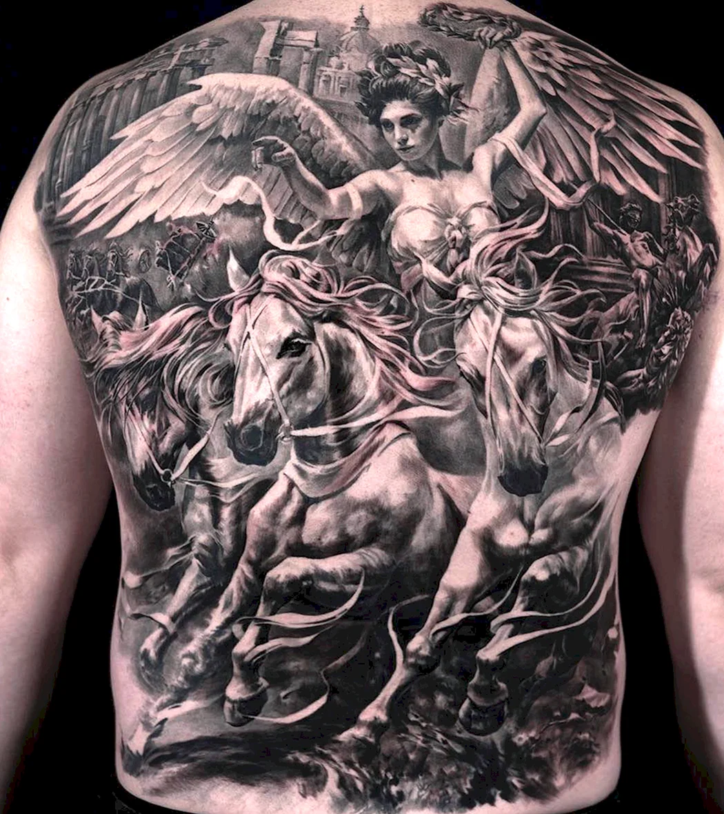 Георгий Победоносец тату реализм