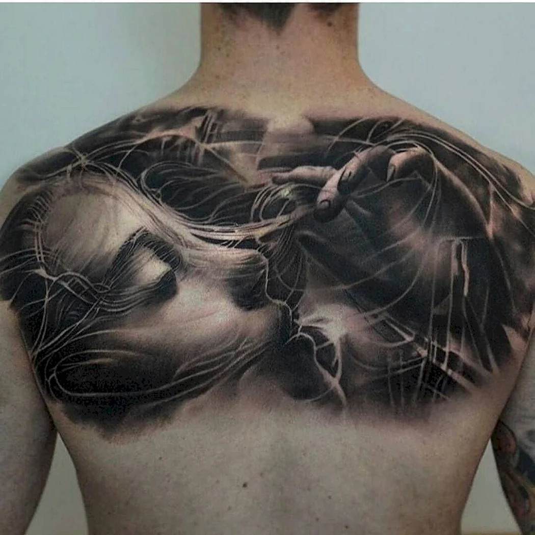 Тату на лопатке мужские