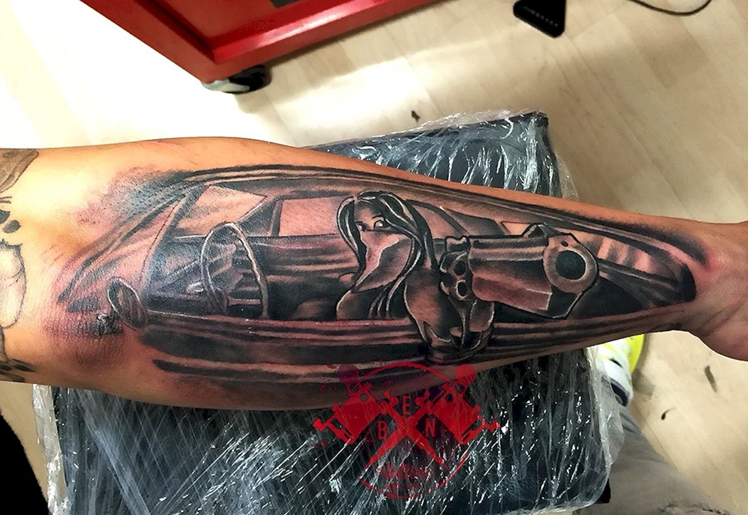 Тату гангстерские авто