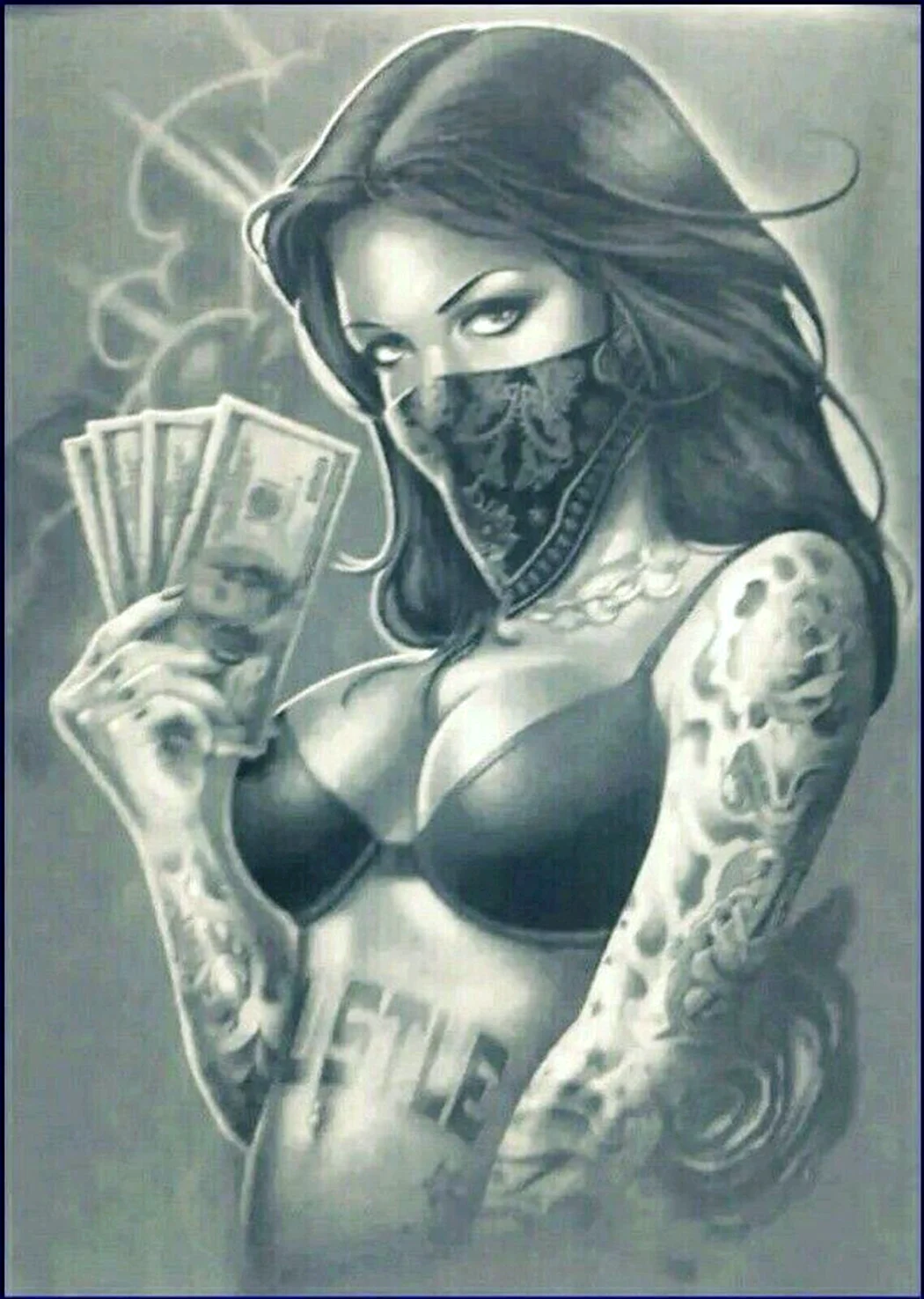 Тату телка эскиз