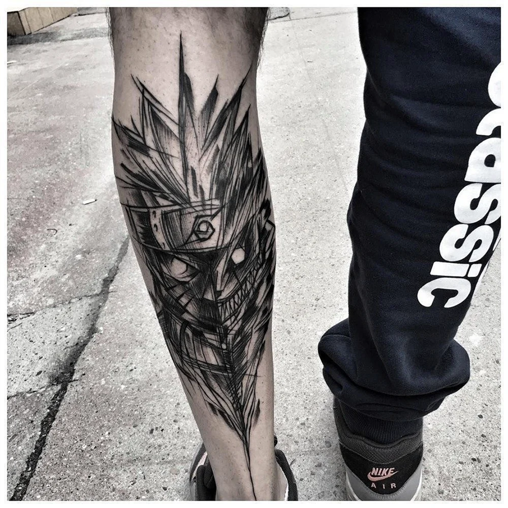 Тату на ноге мужские