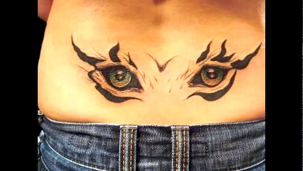 Тату на пояснице мужские