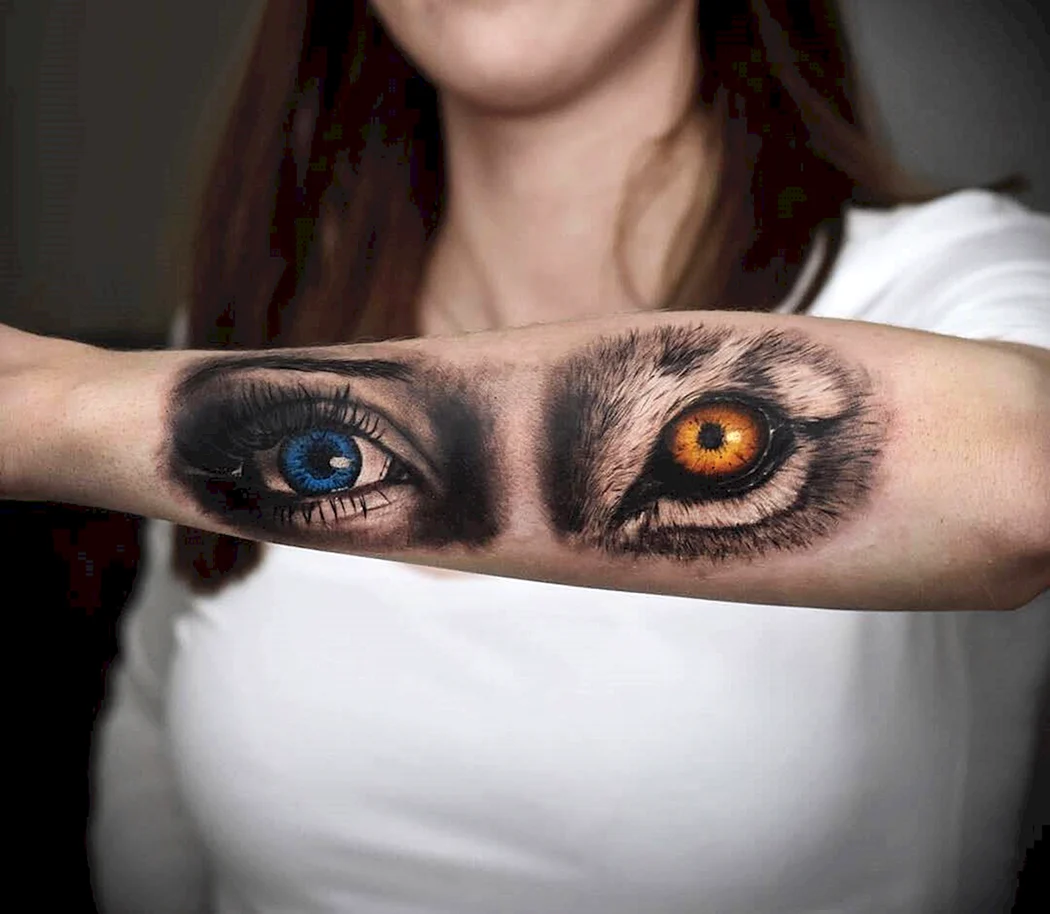 Тату глаза на руке