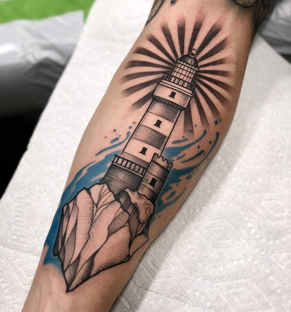 Морские тату Маяк