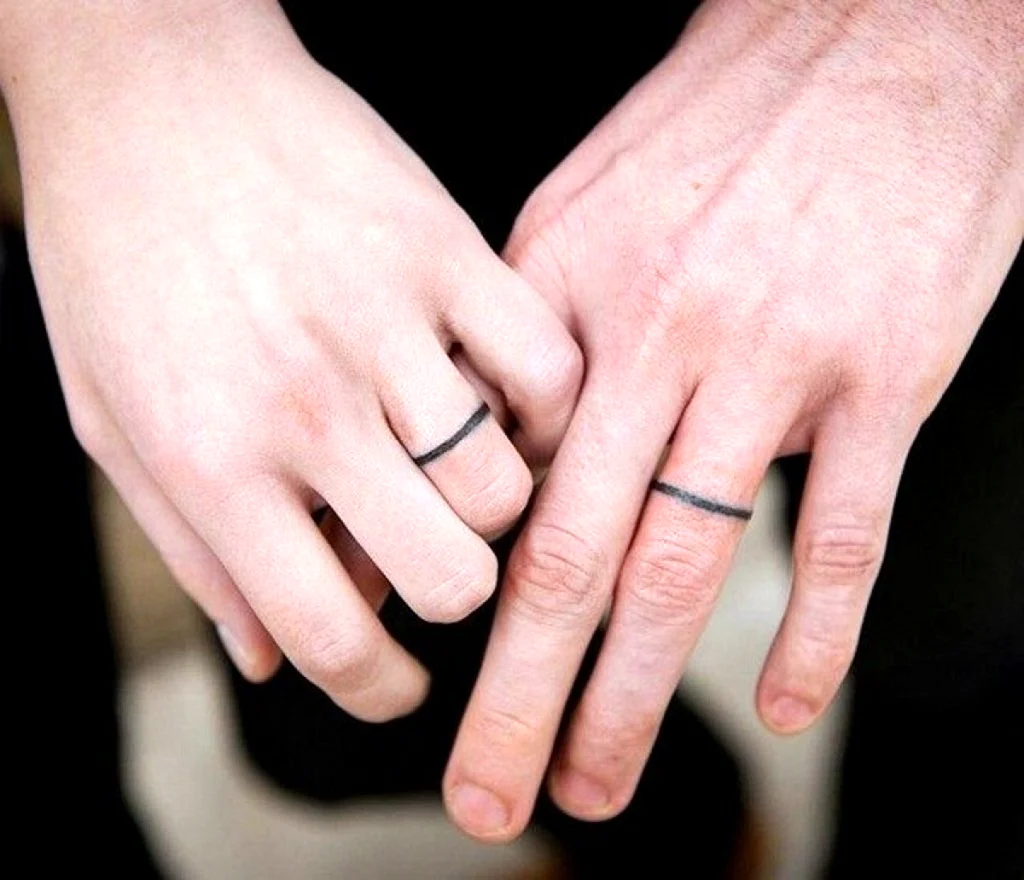 Тату обручальные кольца