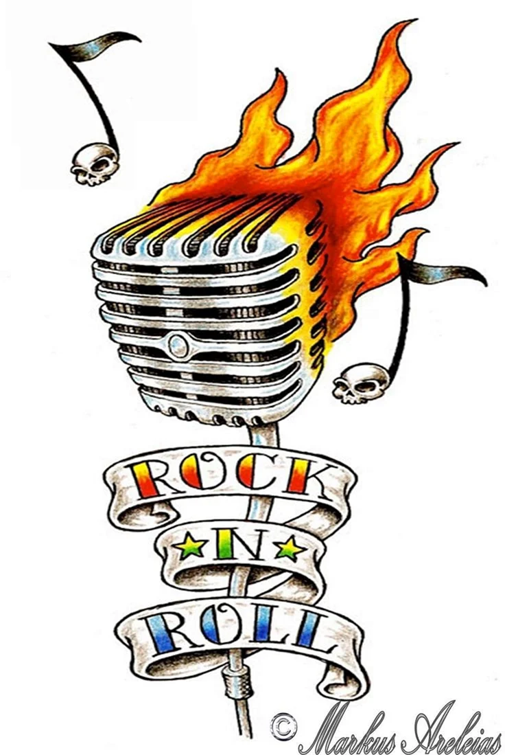 Тату рок-н-ролл эскизы