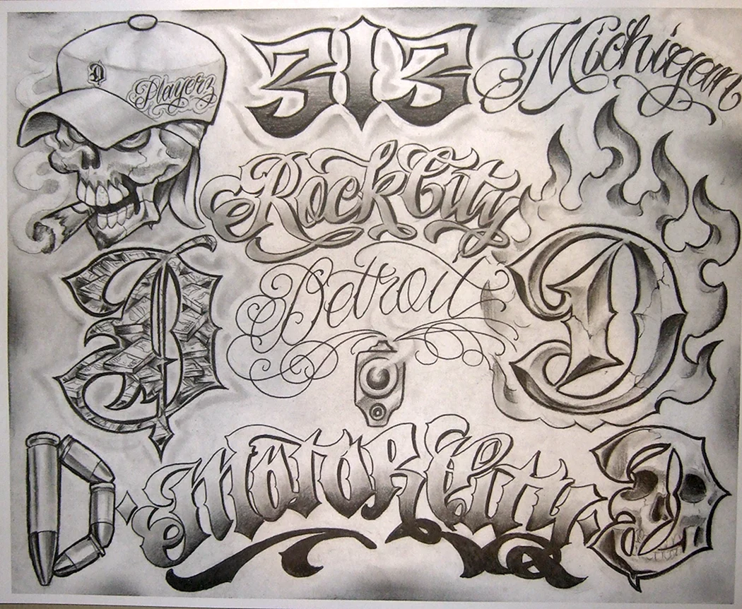 Надписи в стиле Чикано