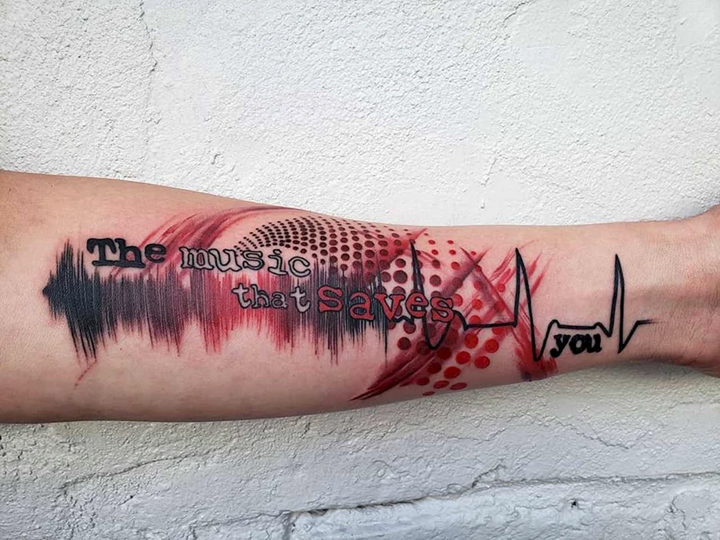 Надписи в стиле трэш полька