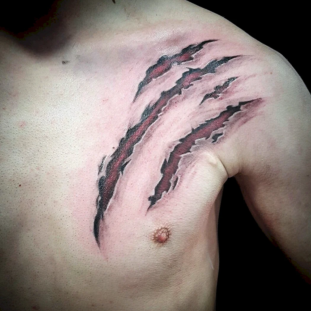 Тату царапины от когтей