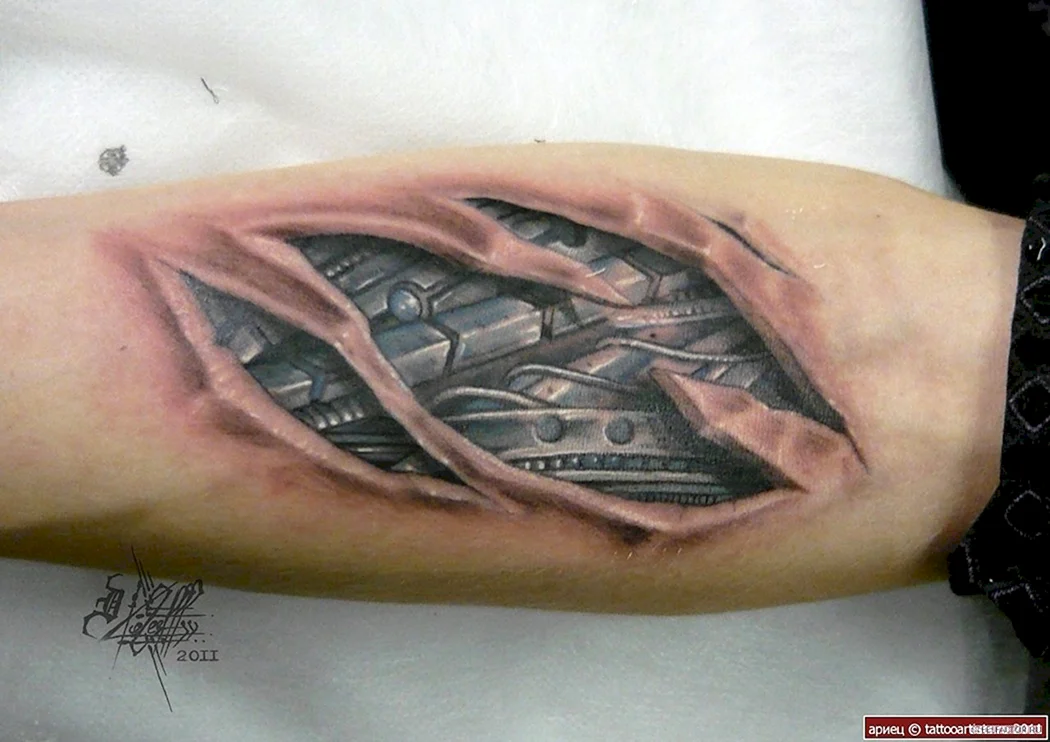 Разрыв кожи тату эскиз