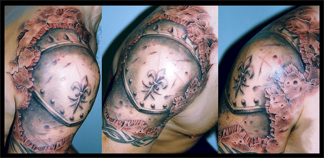 Тату в виде камня