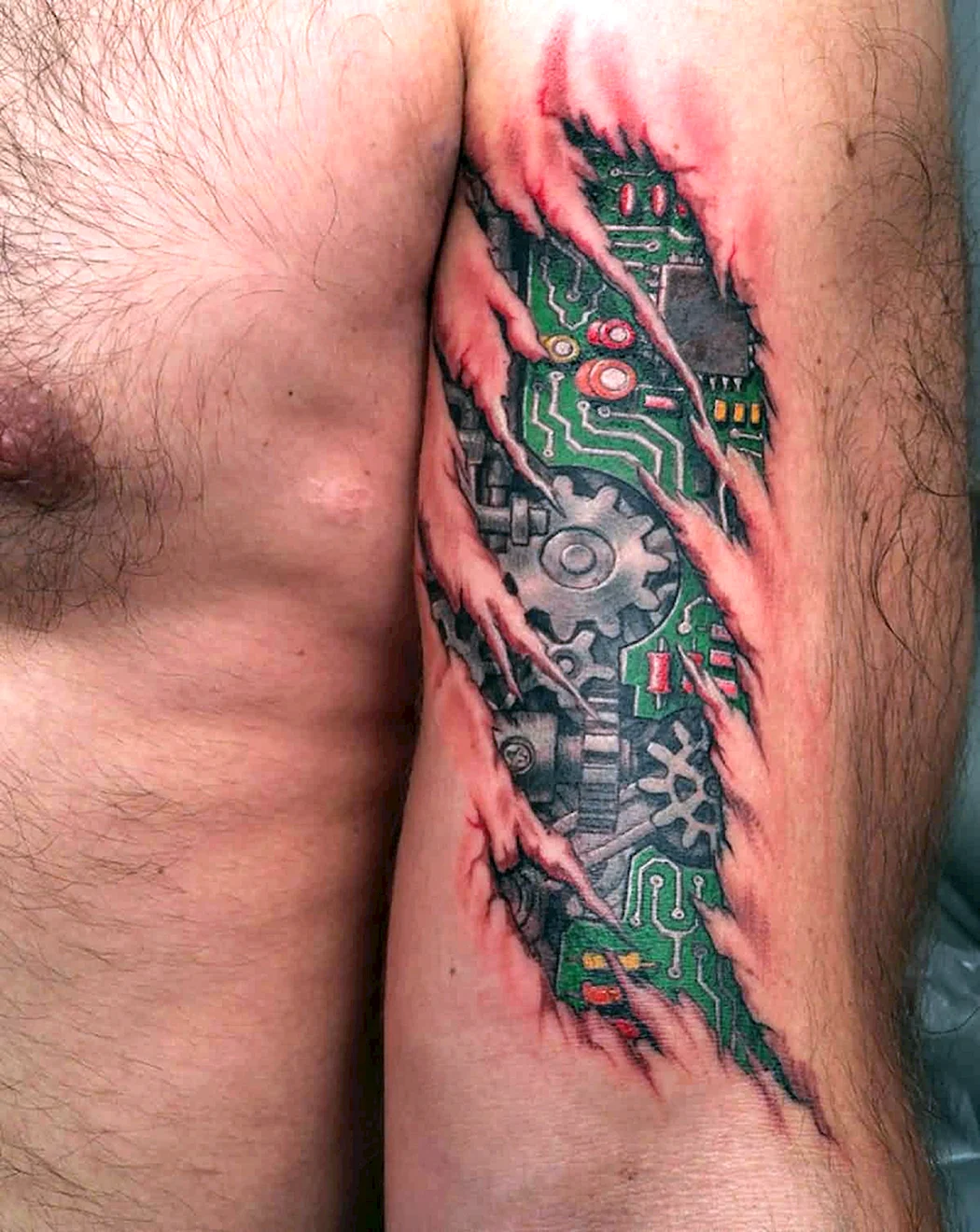 Тату в стиле киберпанк