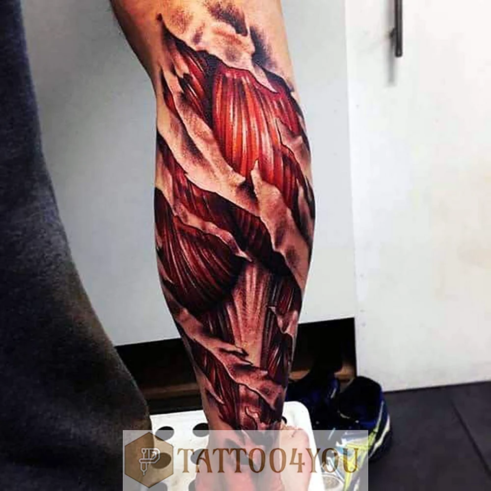 Тату на икроножной мышце