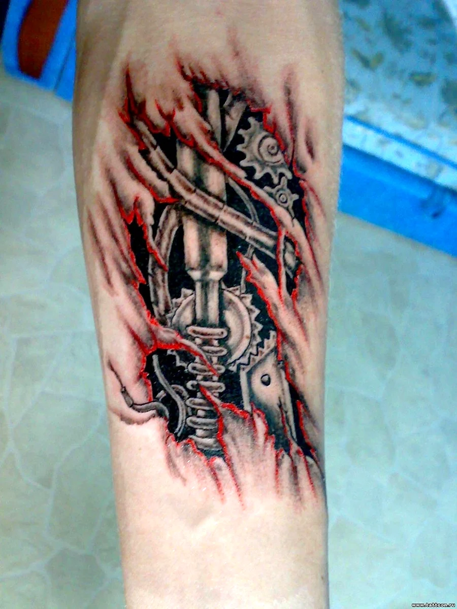 Разрыв кожи тату эскиз