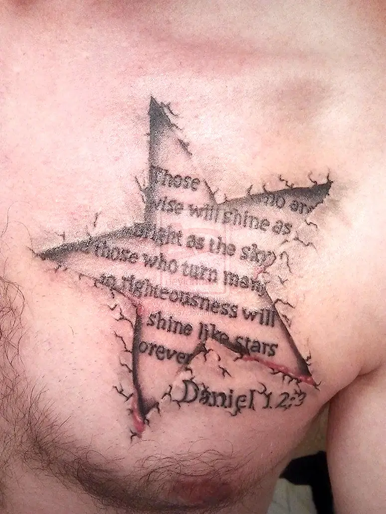 Звезда удачи тату