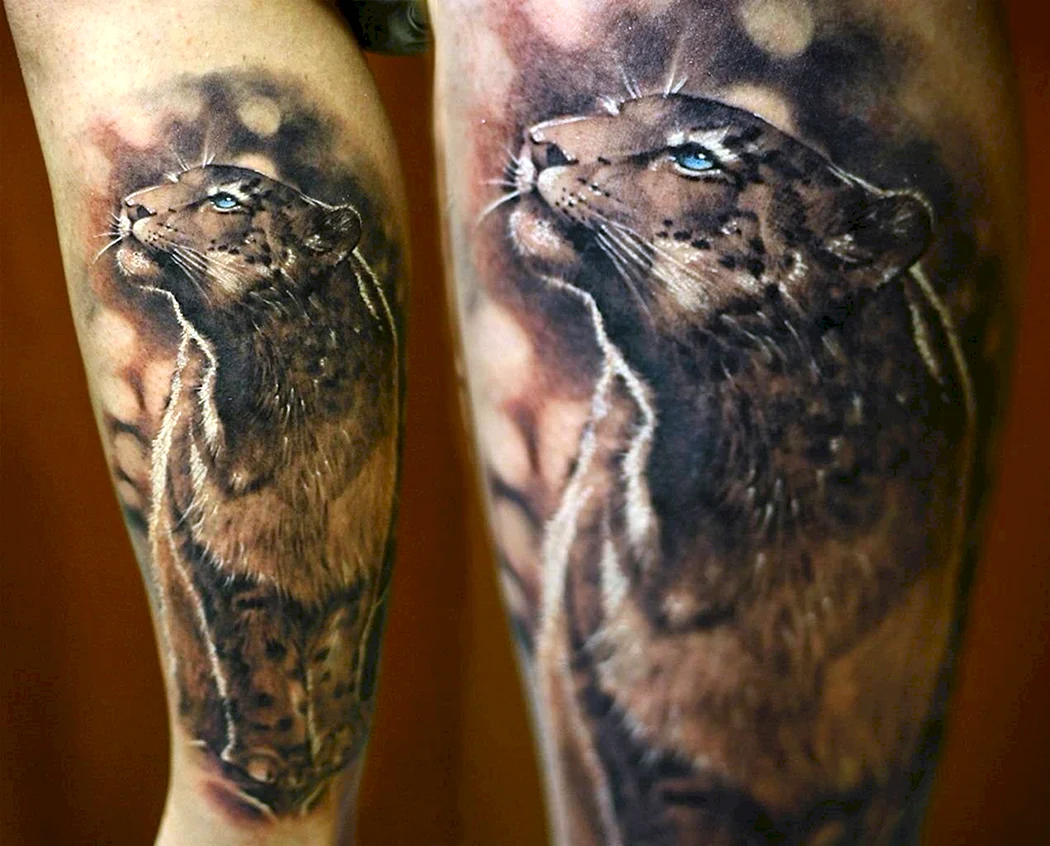 Тату в стиле реализм животные