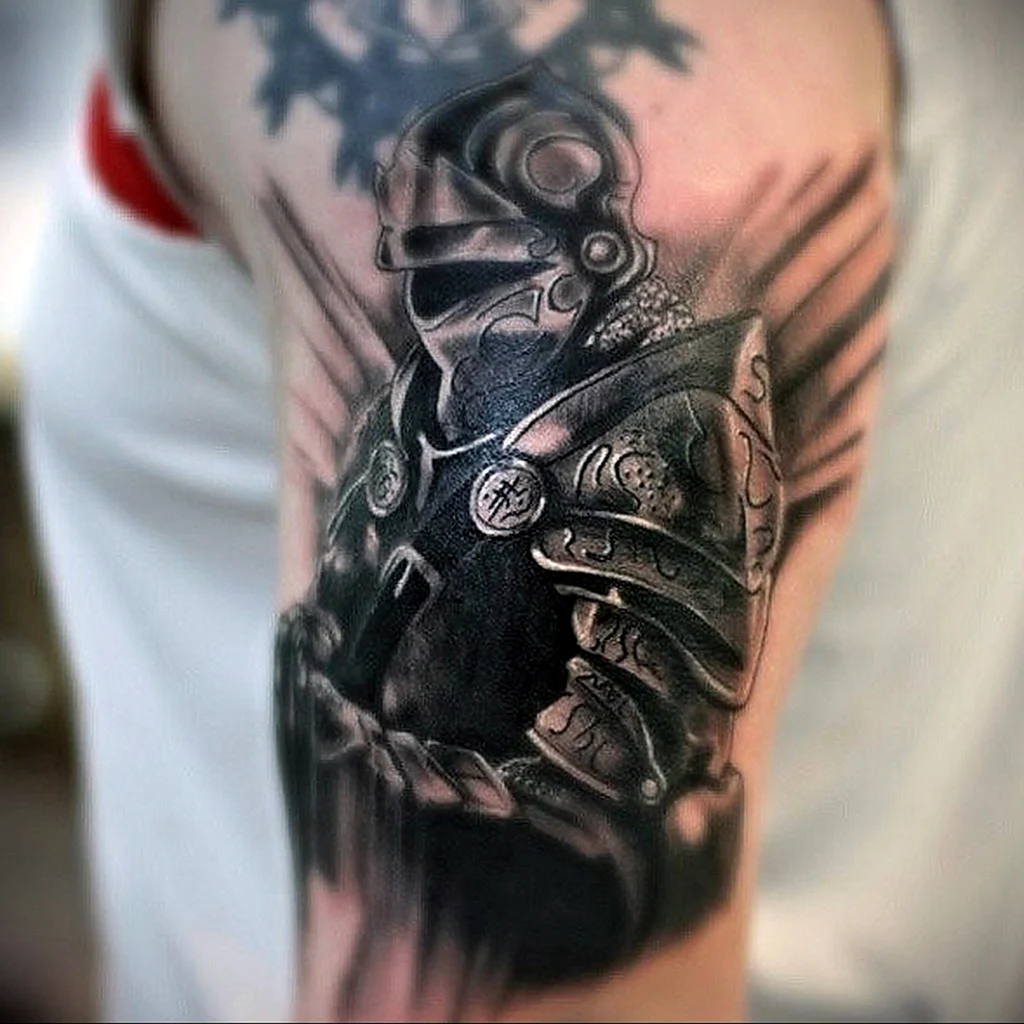 Тату доспехи рыцаря