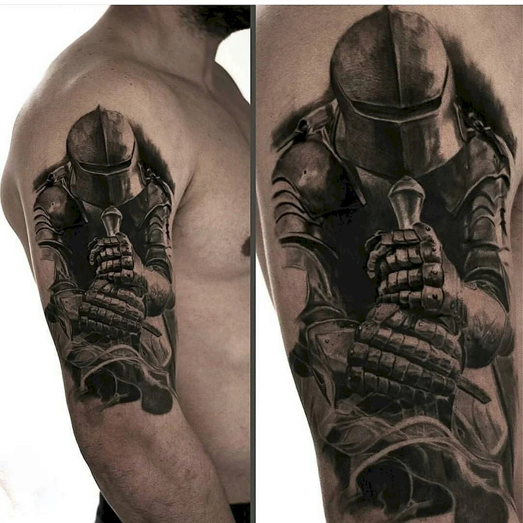 Рыцарь тату реализм