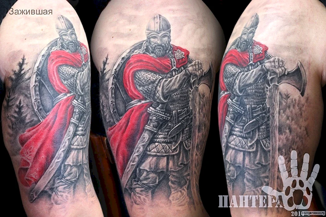 Тату славянских воинов Александр Невский