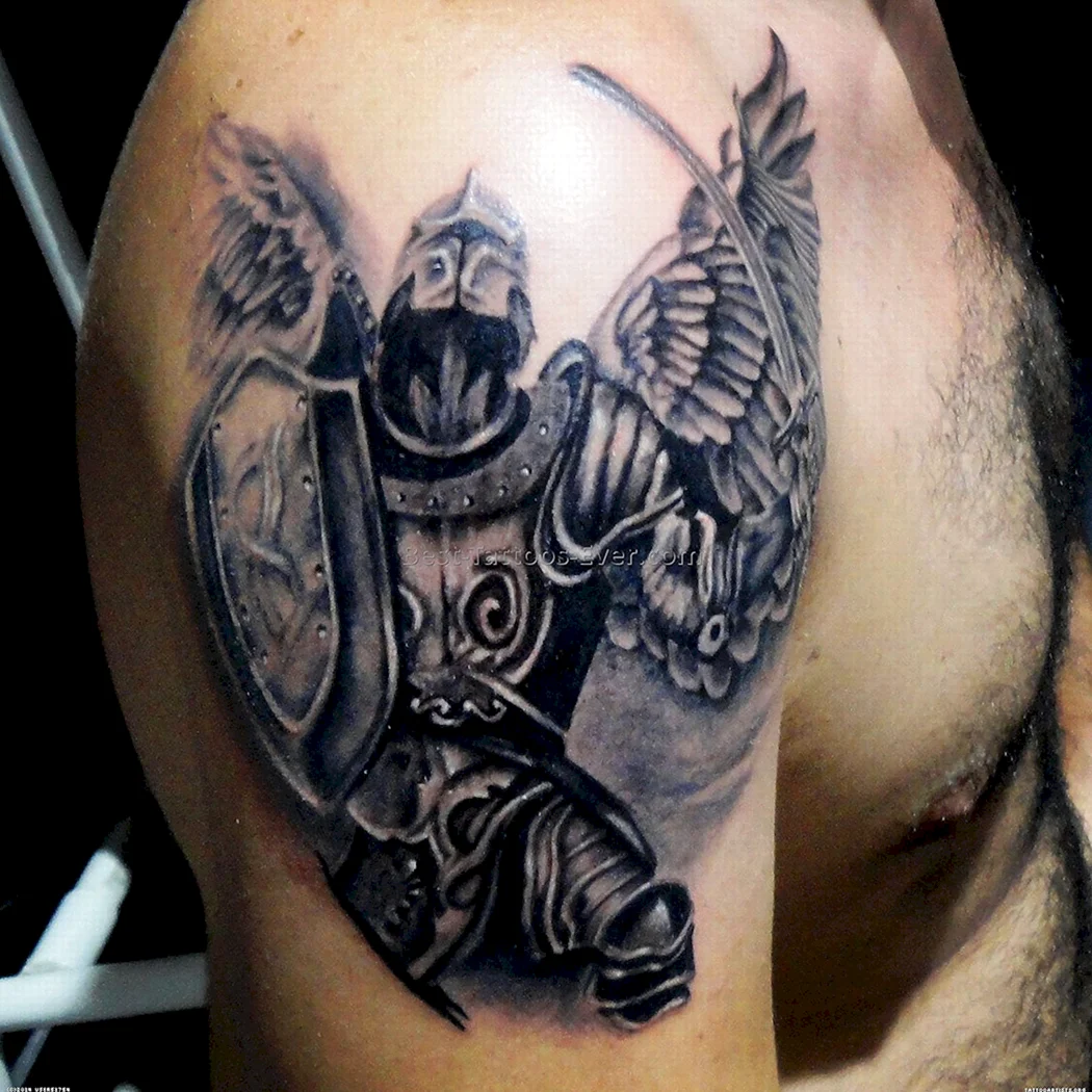 Тату ангел воин