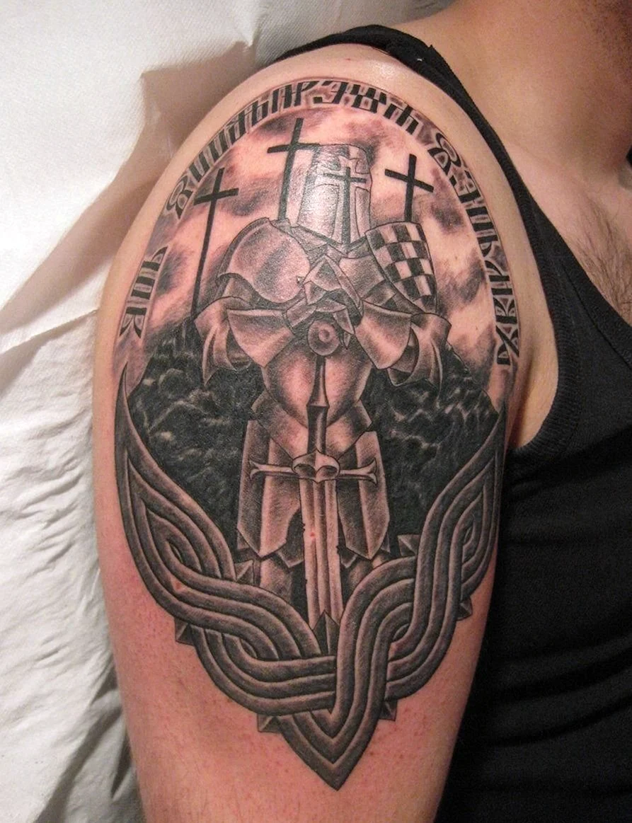 Тату рыцарь Тевтонец