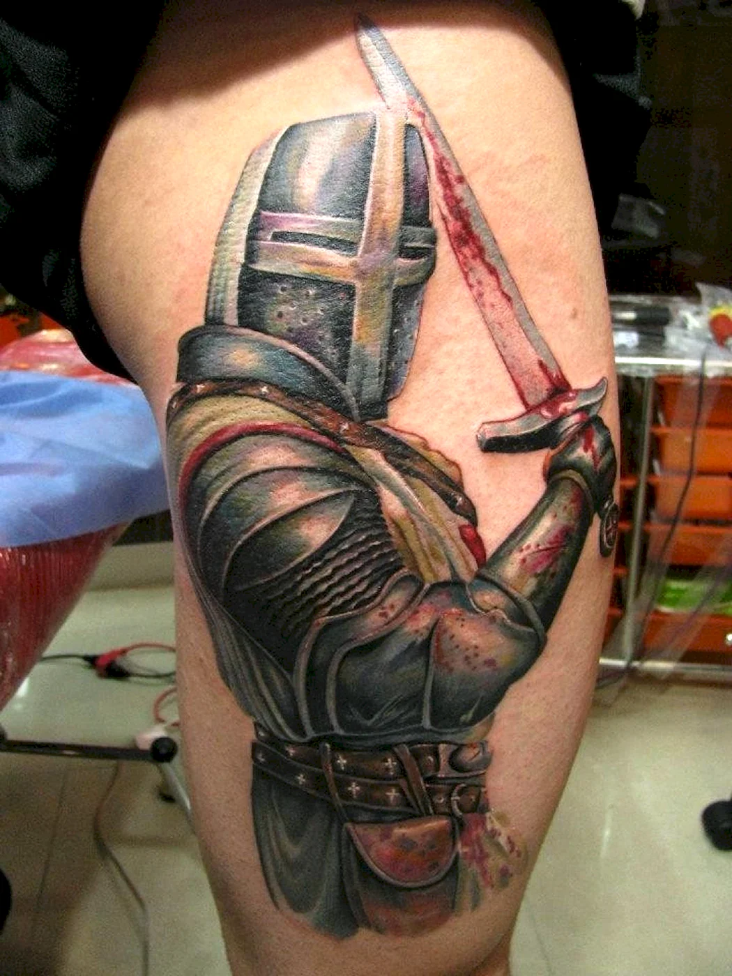 Рыцарь тату реализм